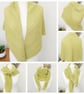 Harvest Yellow British Wool Scarf, British Wool Triangle Shawl Wrap - Image 7