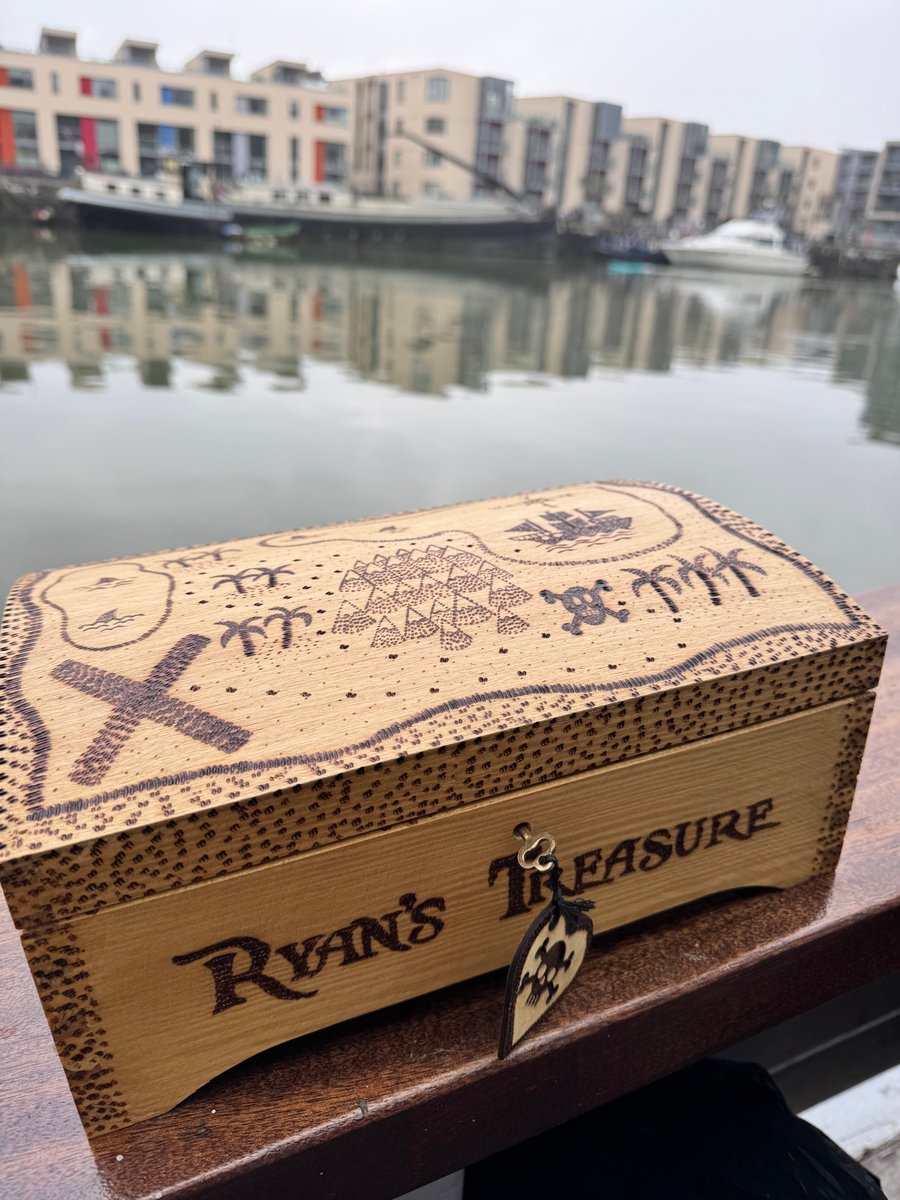 Personalised Pirate, treasure map keepsake box. Gift for child or Pirate!