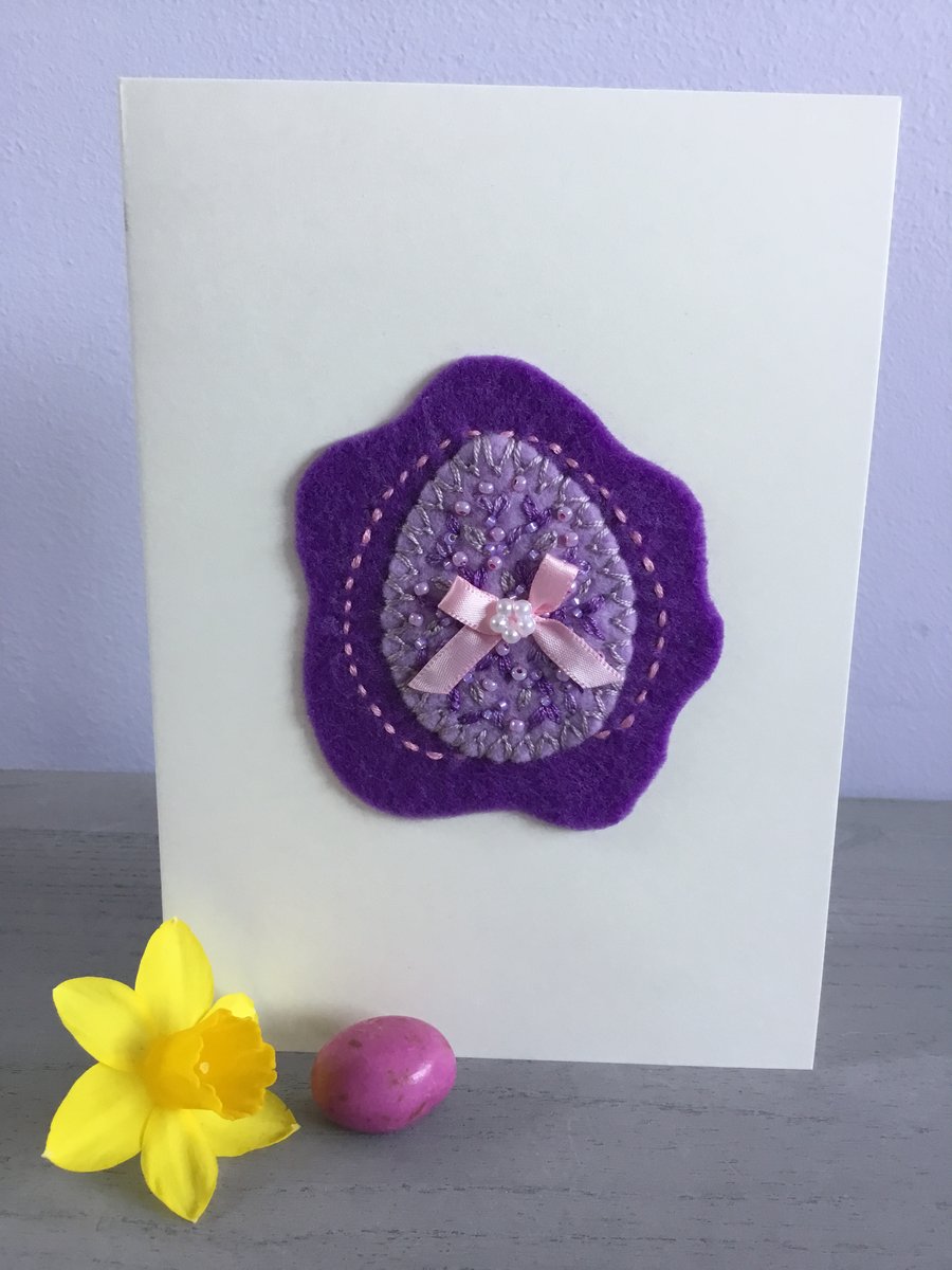Embroidered Easter Card