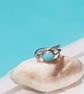 Rusa by Fedha - rigid sterling silver Russian wedding ring set with amazonite - Image 2