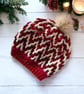 Chunky Green and Blue Mosaic Bobble Beanie Hat.  - Image 6