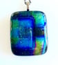 Large Northern Lights Dichroic Glass Pendant Necklace  - Image 1