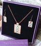 Copper Aztec Style Pendant and Earrings Set - Image 5