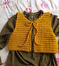 Crochet waistcoat made with Chunky wool, girls waistcoast, winter wear