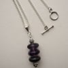 Amethyst Pendant Necklace   KCJ619