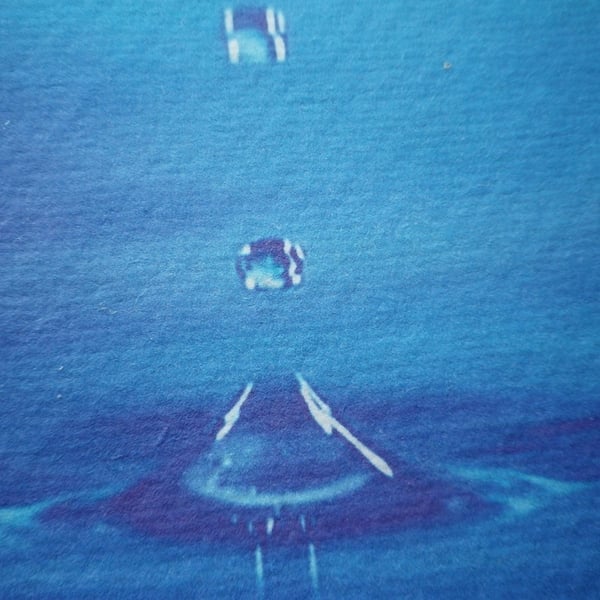  Rain Drops.A4 unframed , mounted, free hook & easel, free shipping Ref 5391