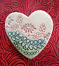 Ceramic heart brooch - Image 1
