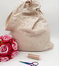 Cream leaf reversible knot bag,  handbag,  tote bag.  - Image 1