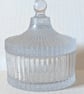 Small Fluted Resin Jar with Sparkle