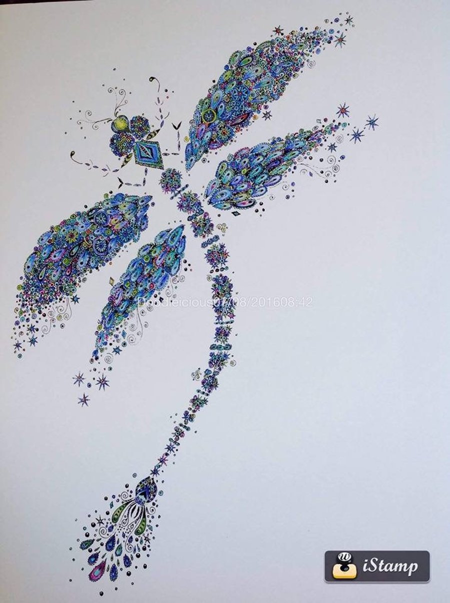 Blue Dragonfly 12 x 15” signed, ready to frame print