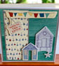 Gone to the Beach Blank Greetings Card. Beach Hut Greetings Card. - Image 4