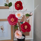 Paper flowers in pot