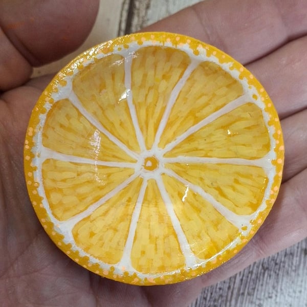 Lemon half, mini trinket dish,  Fruit themed lemon ring dish 