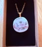 Upcycled bone china necklace pink - Image 1