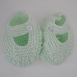 Cute Mint Baby Bootees - UK Free Post