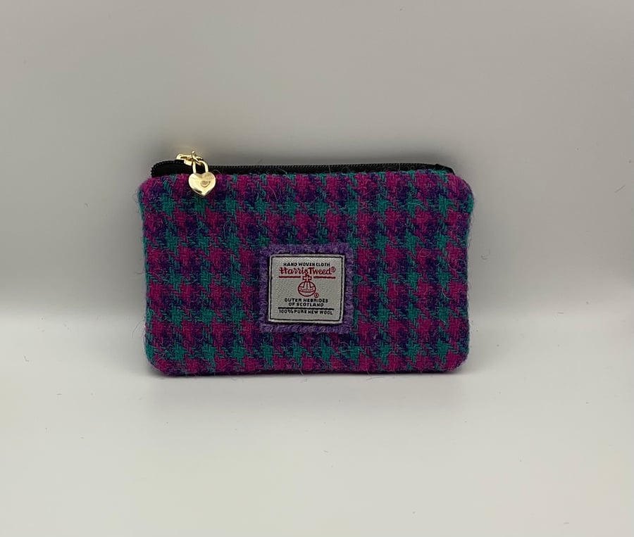 Harris Tweed Coin Purse Handmade Scottish Wool Pouch