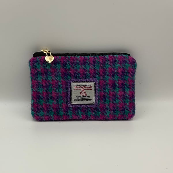 Harris Tweed Coin Purse Handmade Scottish Wool Pouch