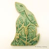 Ceramic Moon Gazing Hare Pottery Hare decoration