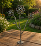 Metal Flowers from Nuts and Bolts, TIG Welded Stainless Steel Art, Garden Orname