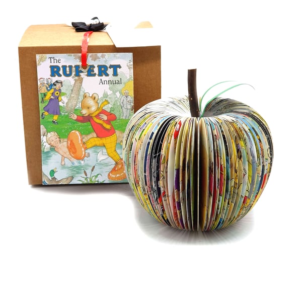 Rupert Bear Gift - Book Art Apple 