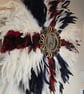 Multi coloured Union Jack Feather Mirror - Handmade - One Of A Kind - Juju 