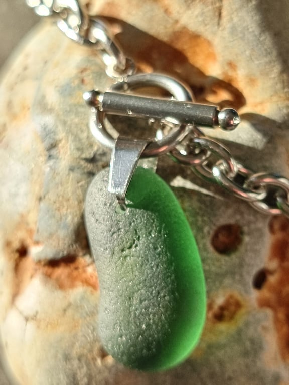 Chunky Seaham seaglass necklace 