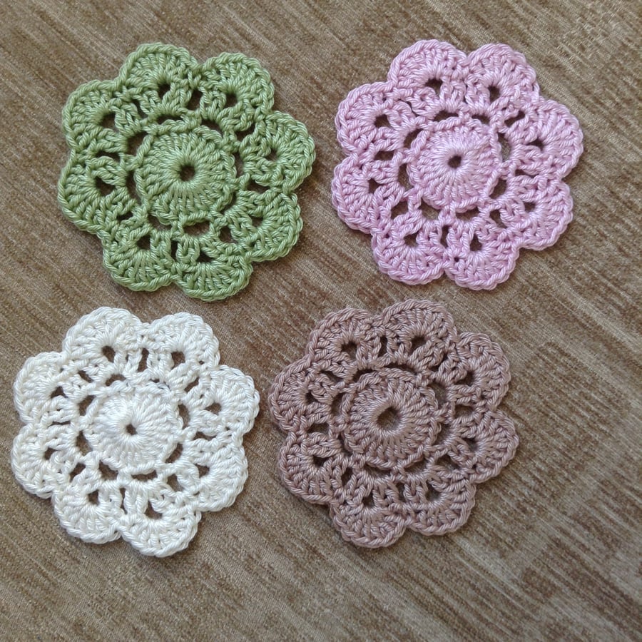 Crochet Flower Coasters