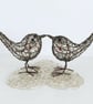 Wire Wren Sculptures On A Wire Heart Stand - Image 3