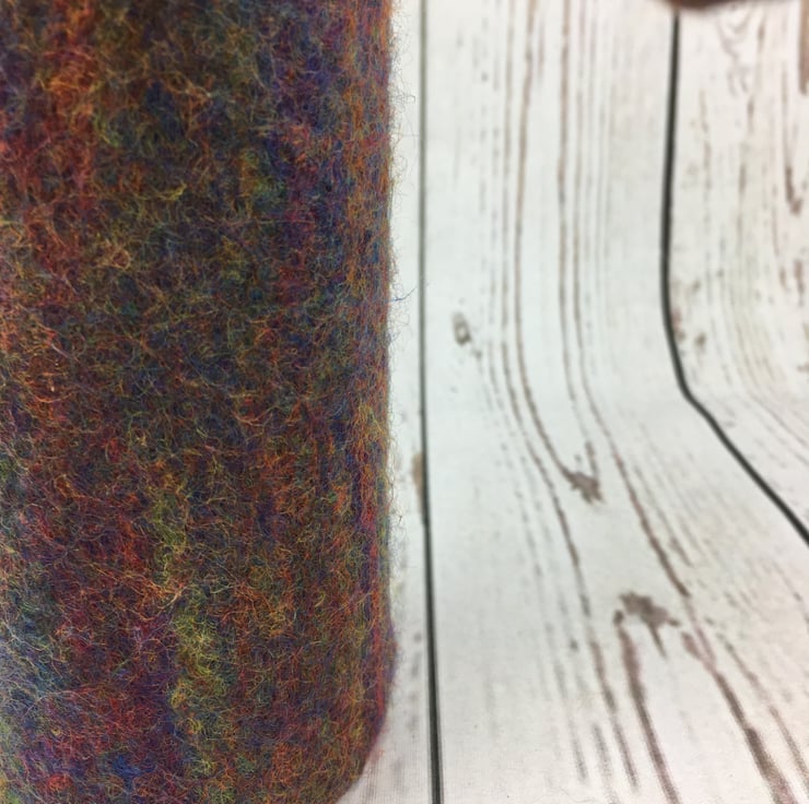 Felted merino wool vase with glass bottle inser... Folksy