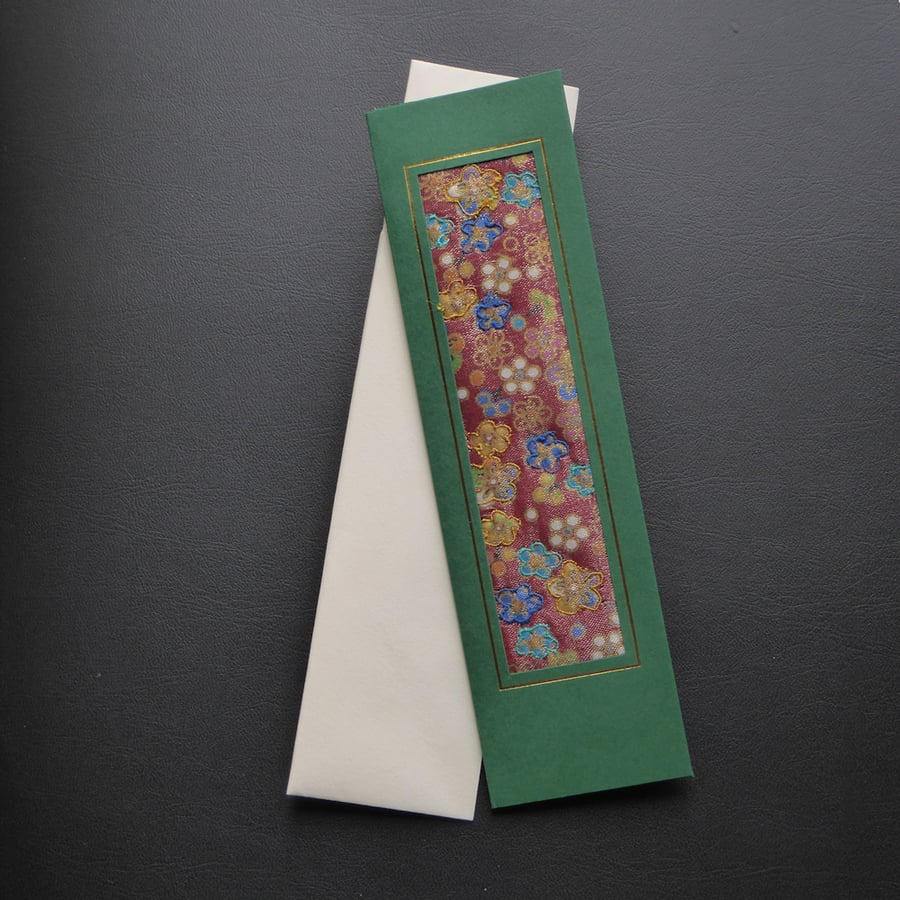 Individually Hand Crafted Textile Blank Bookmark Card