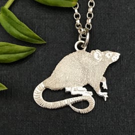 Silver Rat Necklace