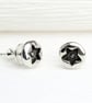 Small star ear studs handmade from solid sterling silver - Image 5