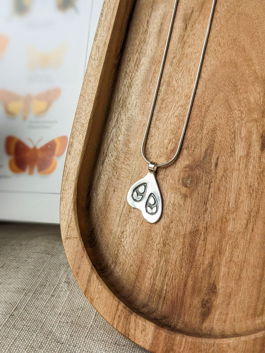 Butterfly wing handmade sterling silver necklace