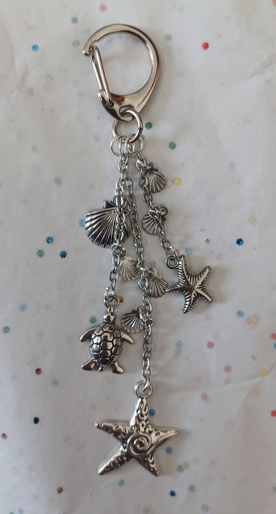 Handmade Starfish Turtle Bag Charm