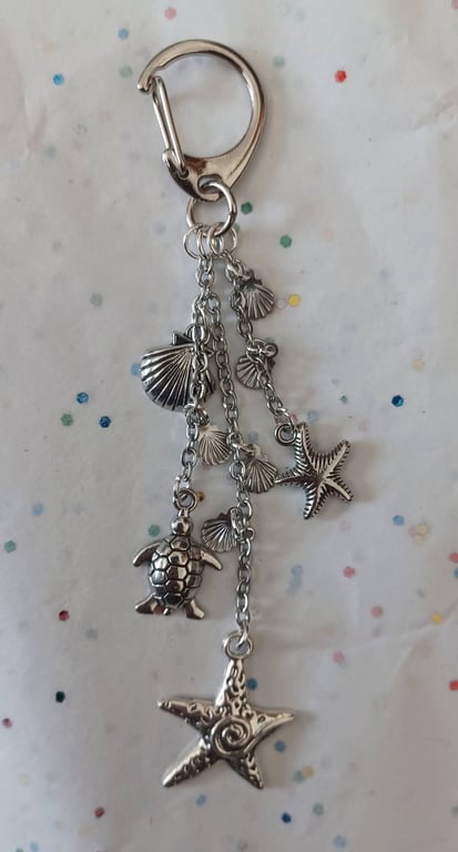 Handmade Starfish Turtle Bag Charm