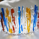 Fused glass free standing Curve