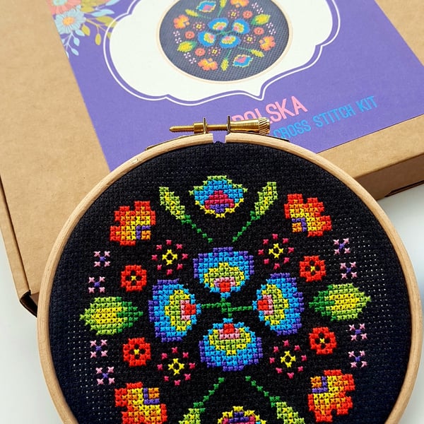 Polish Folk Art Cross Stitch Kit