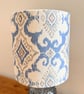 Daria Blue Ikat Style Lampshade & Recycled Glass Table Lamp - Image 4