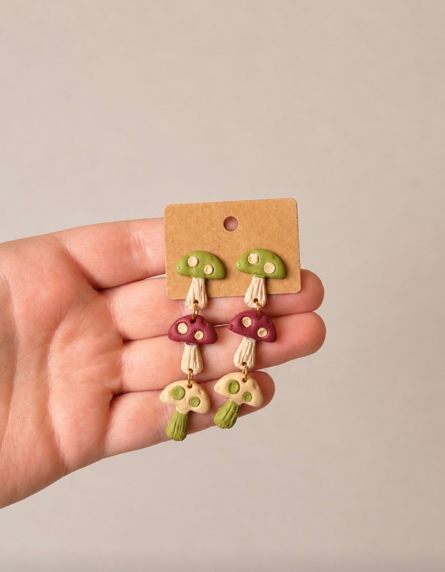 Mushroom earrings