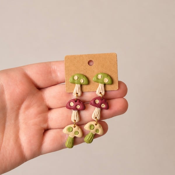 Mushroom earrings