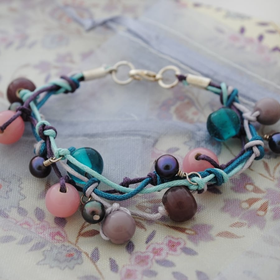 Sale-Heather knotted cord bracelet (small)