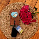 Wooden Key Jewellery Hanger Blossom Bird