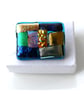 Patchwork  Brooch 106 Dichroic Fused Glass Handmade 