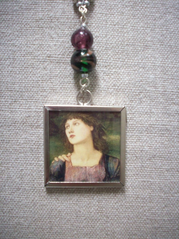 Edward Burne Jones 'The Mill' Art Necklace REVERSIBLE