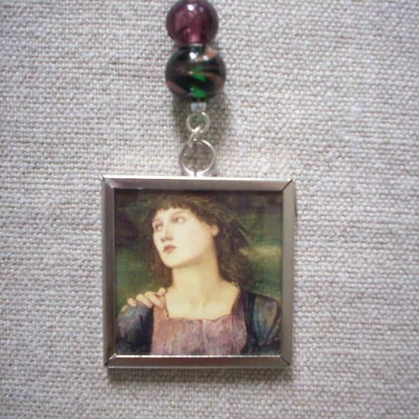 Edward Burne Jones 'The Mill' Art Necklace REVERSIBLE