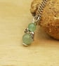 Minimalist Green Aventurine angel pendant necklace. Reiki jewelry uk - Image 3
