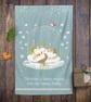Snowglobe Personalised Christmas Tea Towel - 100% cotton Kitchen Gift