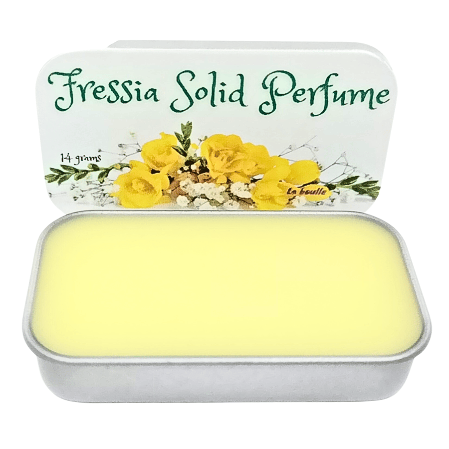 Fressia Solid Natural Perfume Balm. For Sensitive Skin. Handmade in UK.