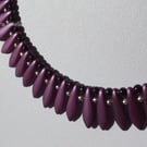 Purple Dagger Bead Necklace