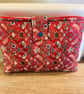 Book Sleeve in William Morris Red Strawberry Thief Fabric 